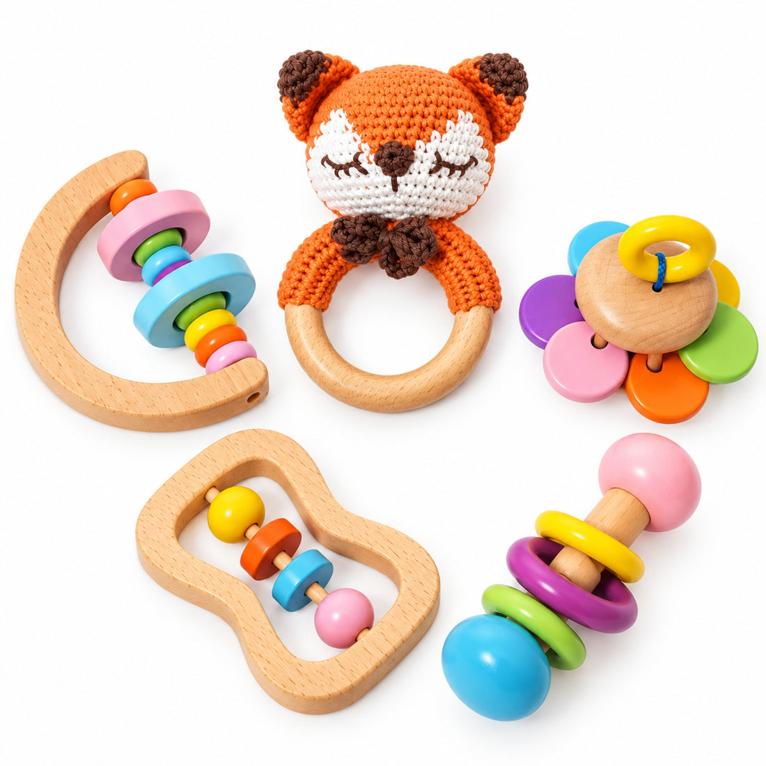 Montessori Baby Rattle Set