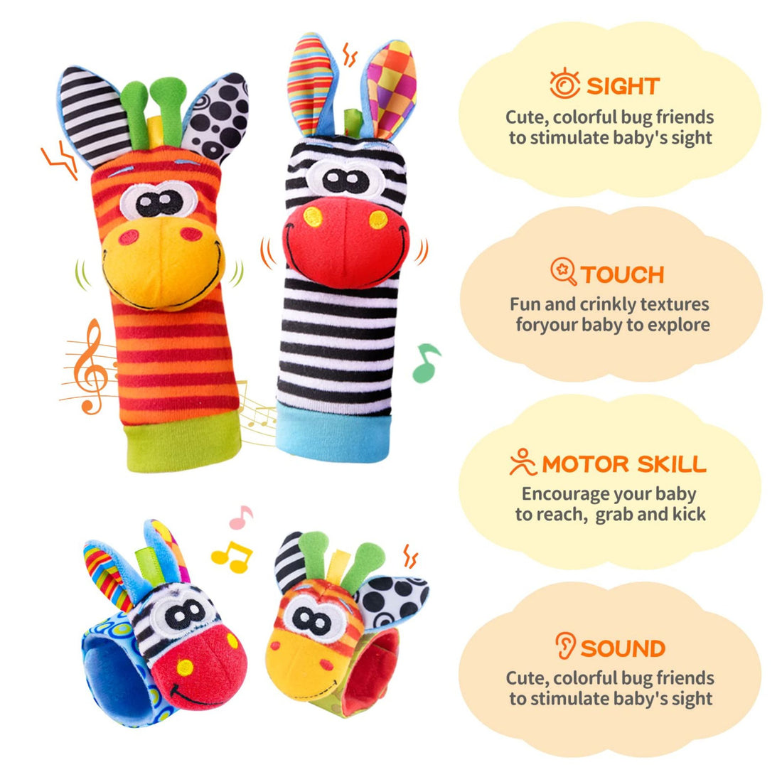 Montessori Rattle Socks Set