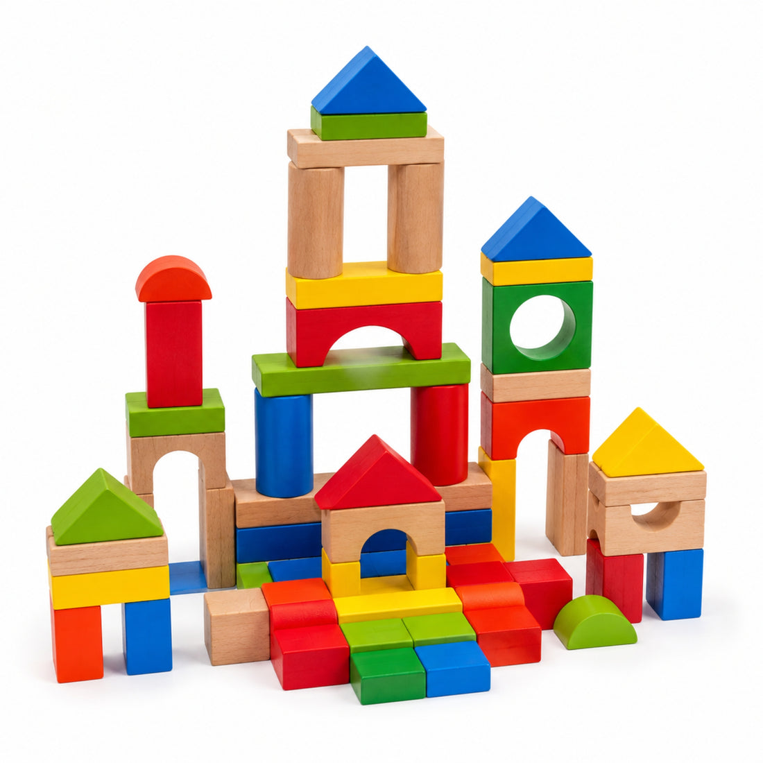 Montessori Wooden Building Blocks