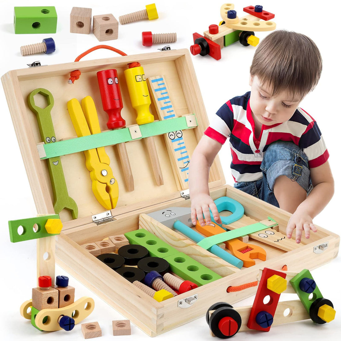 Montessori Wooden Toolbox