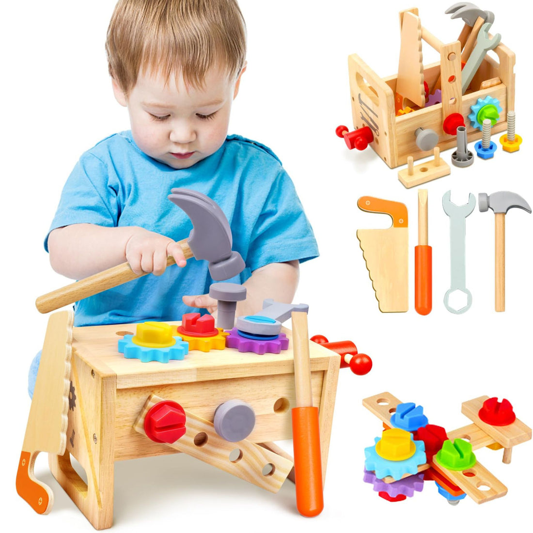 Montessori Wooden Toolbox Set